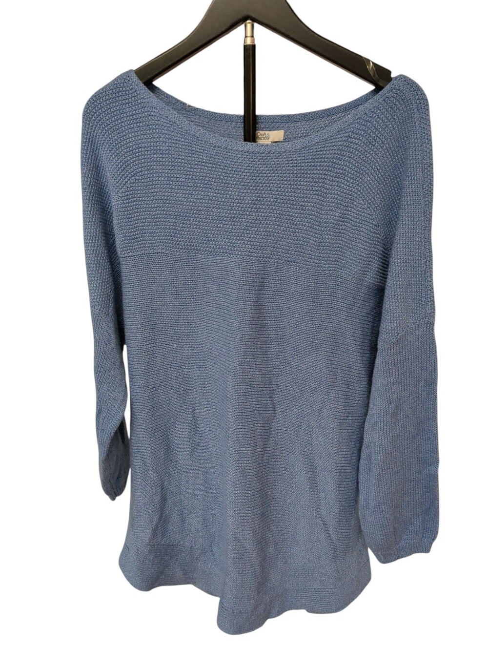 Retail $36 Croft & Barrow Blue Drop Shoulder Sweater